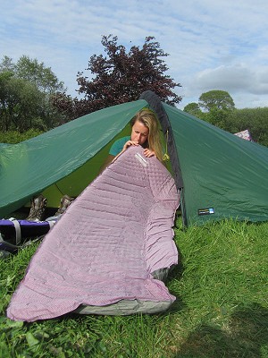 Blowing up the Therm-a-rest Prolite Plus Women's Camping Mat  © Sarah Stirling