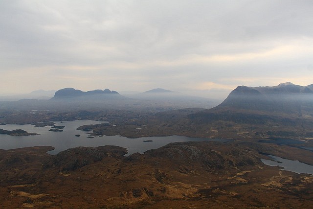 Looking north from Stac Pollaidh   © Dan Bailey