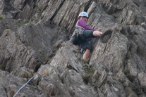 Climbing on Grooved Arete