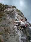 Jenny leading 2nd pitch of 'St Gregory The Wonder Worker' in Anstey's Cove