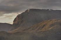 The dawn light striking the face of the mighty Ben Nevis