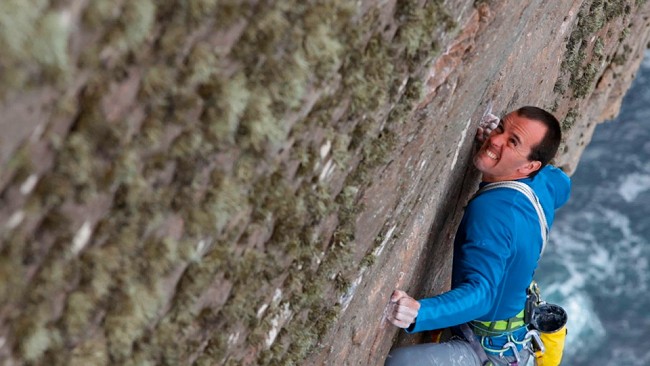 Dave MacLeod digging deep on the E10/11 crux pitch of The Long Hope Route  © Paul Diffley / Hotaches Productions