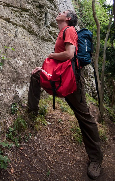 DMM Courier Bag being carried  © UKClimbing limited