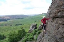 Lovely day at Stanage, start of Pizza Slab