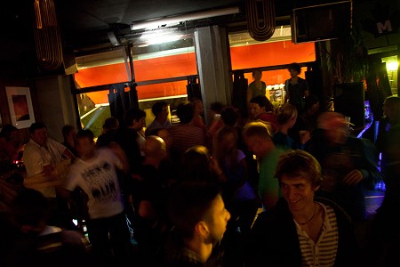 After the competition many climbers were partying at the local MBC bar.  © Jack Geldard