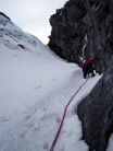 Heading up the gully