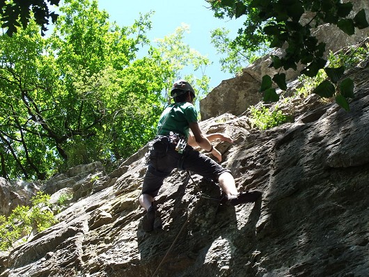 Rob on 'Gollum' at Goblin Coombe.  © Stanners