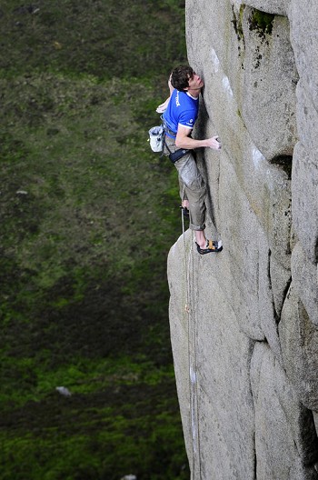 Ricky Bell, 1st Ascent of 'The Lost Forgotten' E7 6c, Eagle Mountain, Mournes  © Craig Hiller/Hillerscapes