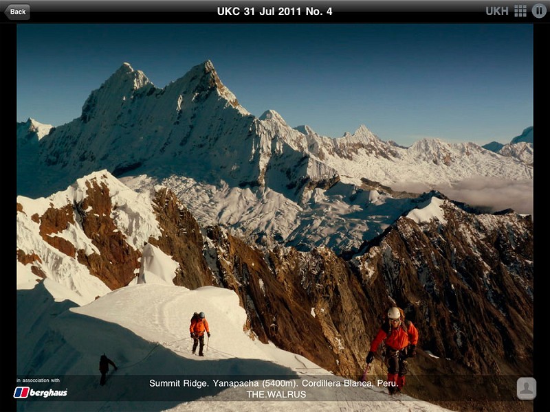 UKC Top Photos App: Summit Ridge. Yanapacha (5400m). Cordillera Blanca, Peru.  © THE.WALRUS