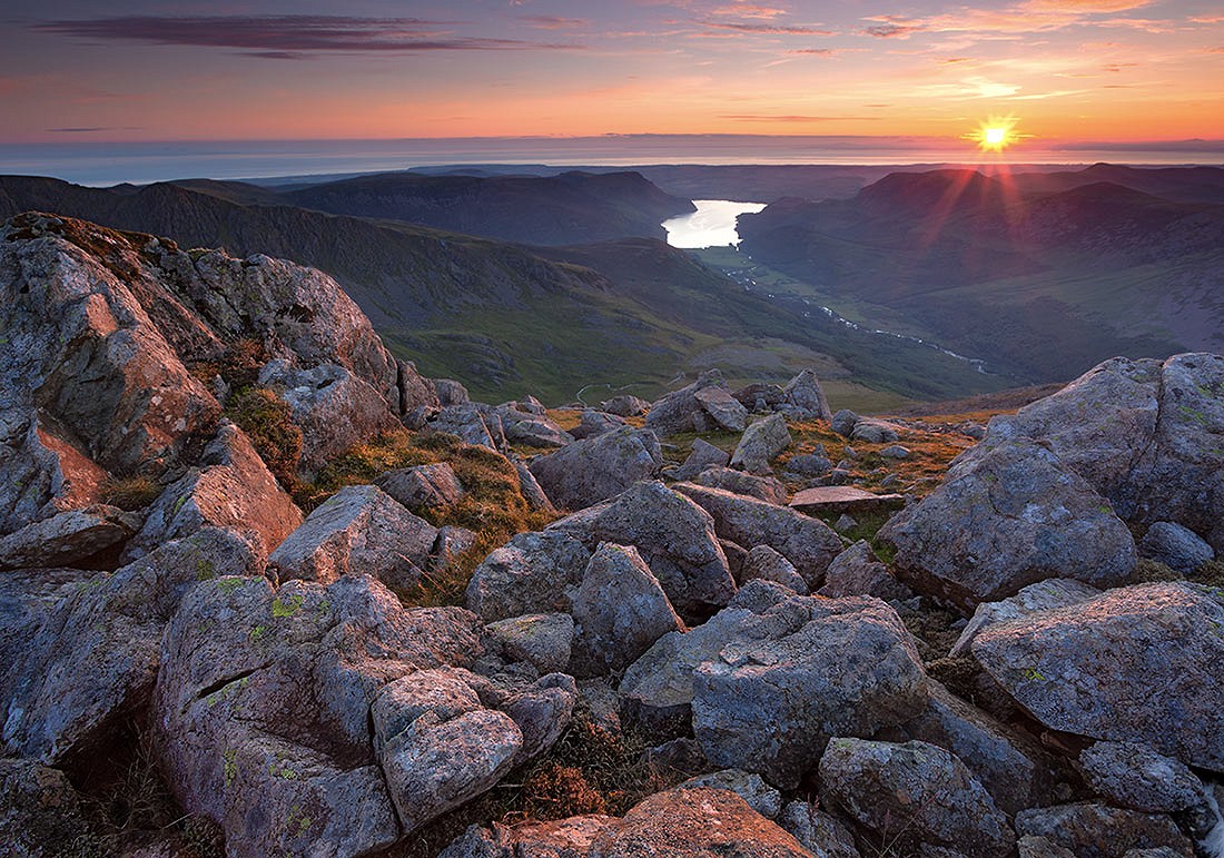 Sunset over Ennerdale Water from the Summit of Pillar  © Duncan_Andison