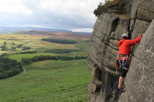 First Severe Lead :) 'Bishop's Route' Stanage, Popular.   © KittyB