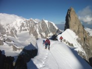View of the Dent du Geant from the Rochefort Arete