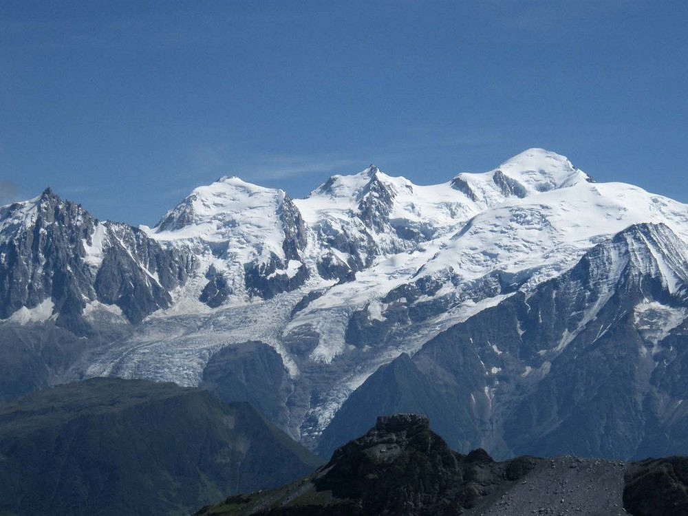 Mont Blanc range from above Flaine  © Carol Harper