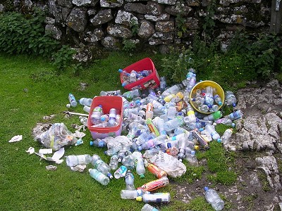 Rubbish collected on the Three Peaks in July  © Yorkshire Dales National Park Authority