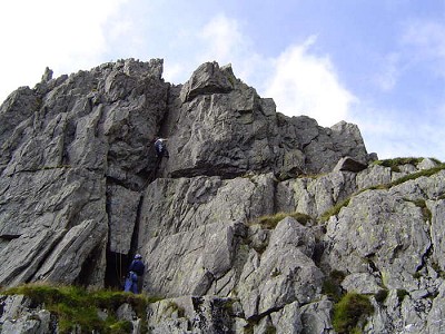 Thomson's Chimney. The photograph was taken from the top of First Pinnacle Rib Tryfan.  © Hil