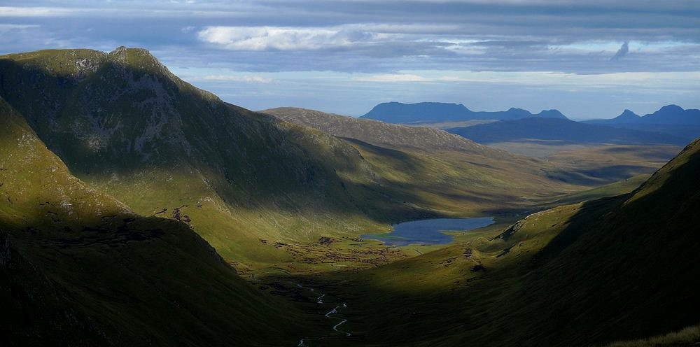 Creag an Duine, Coire Mor and Coigach hills in distance  © feepole