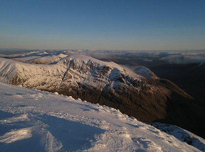 Aonach Beag from Ben Nevis at the top of the climb from CMD Arete  © Dan Bailey - UKHillwalking.com
