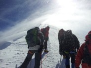 Approaching Bossons ridge, Mont Blanc