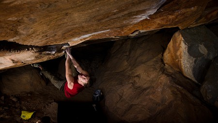 Sam Whittaker on one of the many roofs of South Africa  © Nick Brown - Outcrop Films