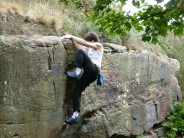 Ed climbing Trisha Yates