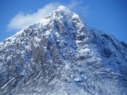 Close up of Buachaille Etive Mor, South-East and North-East Faces in winter.