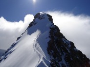 Approaching the summit of Dufourspitze
