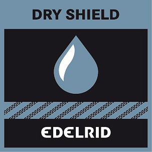 This icon denotes ropes treated with Edelrid Dry Shield