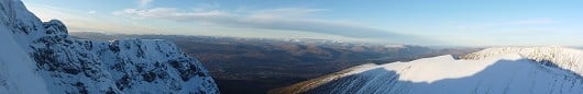 Panorama of Tower Ridge from North East Buttress  © Sharp