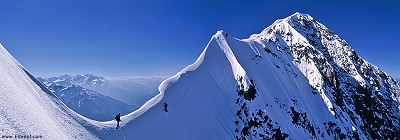 Climbing Ushba North summit. Central Caucsus.  © VladimirKopylov