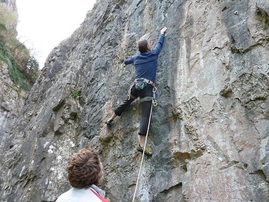 Whose Line is it Anyway? F7a, Overshoot Wall, Cheddar Gorge  © Didymus