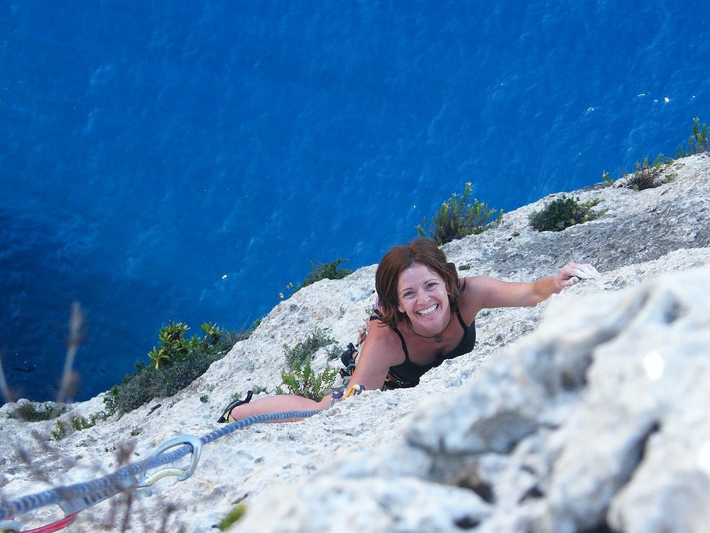Mhairi Mackenzie on "Hello Bouys" E2 5c Blue grotto Malta  © ruairidh