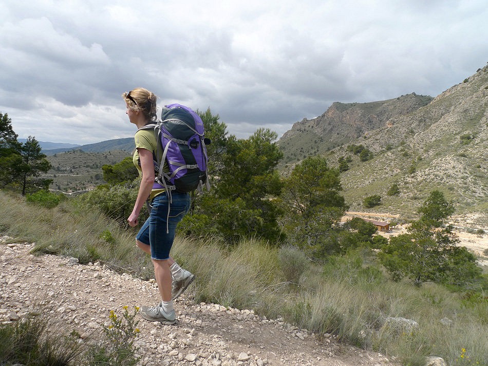 Sarah Stirling off to the crag with a Marmot Myrina Rucksack in Costa Blanca  © Mick Ryan