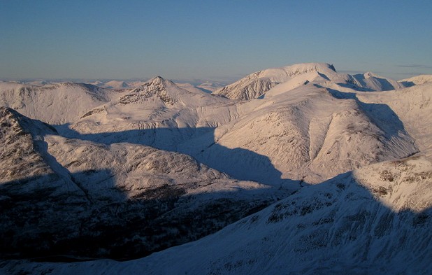 Ben Nevis and the Mamores, sunset  © Dan Bailey