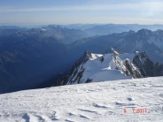 Looking at Mont Maudit from Mont Blanc Summit
