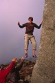 Andy Marshall, whoops! off he goes, Chimney Rock Mountain, Mournes