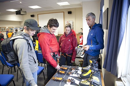 Petzl and La Sportiva gear on hand to try out  © Jack Geldard / UKC