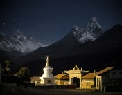 Ama Dablam from Tengboche monsastry, with Everest and Nuptse on the left