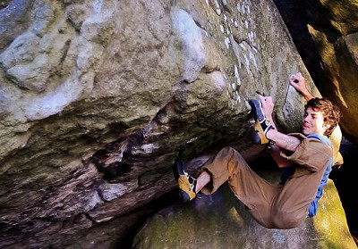 paul Robinson on The Traphouse, 8B+, Cuvier-Rempart, Fontainebleau  © Paul Robinson