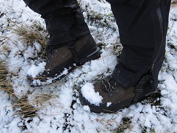 Classic winter walker's boot - protective rand, sturdy sole and a ledge at the heel   © Dan Bailey