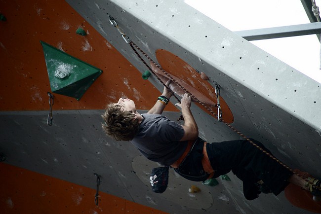 Robbie Phillips - steep dynamic climbing - a topic covered in this article  © Will Carroll