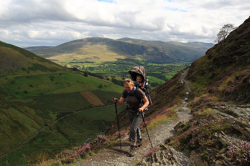 Heading round the back of Skiddaw, with the sun canopy open  © Dan Bailey