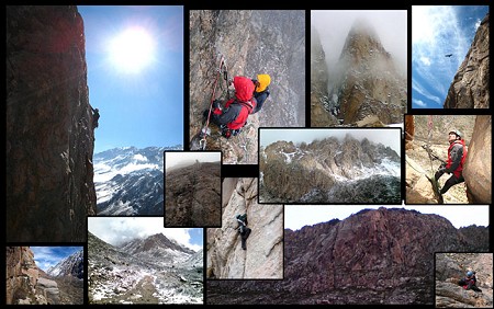 Kevin Thaw climbing in the Arenales Region, Central Argentina  © Kevin Thaw Collection