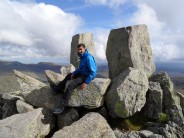 At the top of Tryfan with Adam and Eve