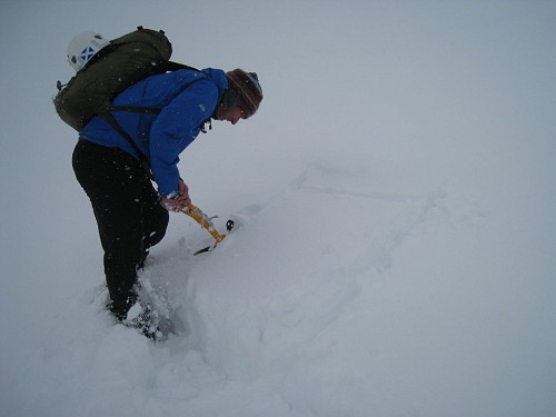 A quick, simple test of the snowpack is a precaution worth taking in iffy conditions   © Dan Bailey