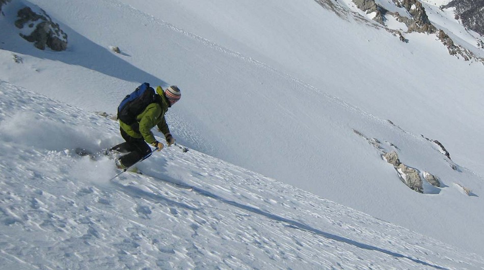 Jim Olsen skiing the whole mountain   © Jim Blyth