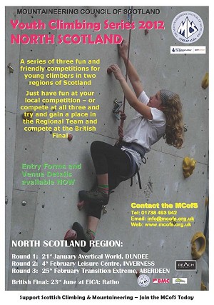 Youth Climbing Series 2012 Poster  © MCofS