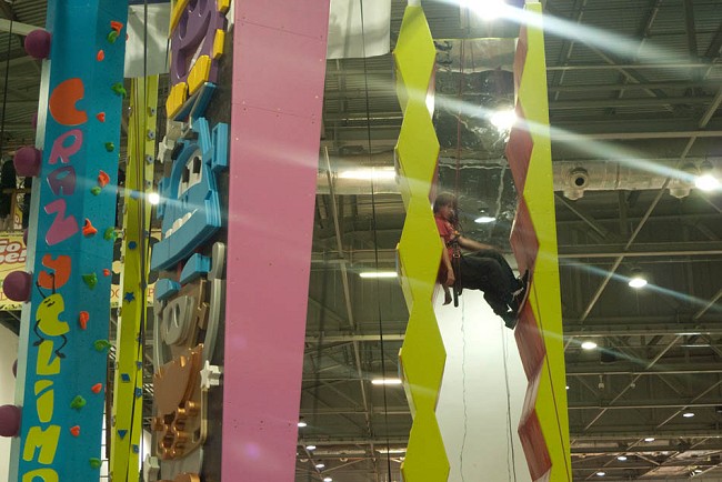 The Crazy Climb area at the Outdoors show was very popular  © Alan James