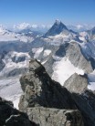 Matterhorn and fore summit of Zinal Rothorn, from Zinal Rothorn