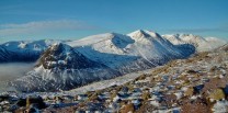 Looking across the Lairig Ghru to The Devil's Point, Cairn Toul,The Angel's Peak, Braeriach, from Carn a' Mhaim.