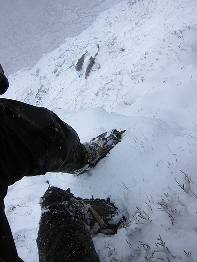 Meindl Himalaya - happy on grade I mountaineering ground   © Dan Bailey
